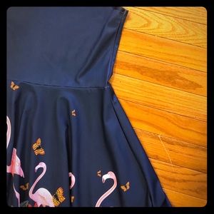 Fit and flare flamingo dress